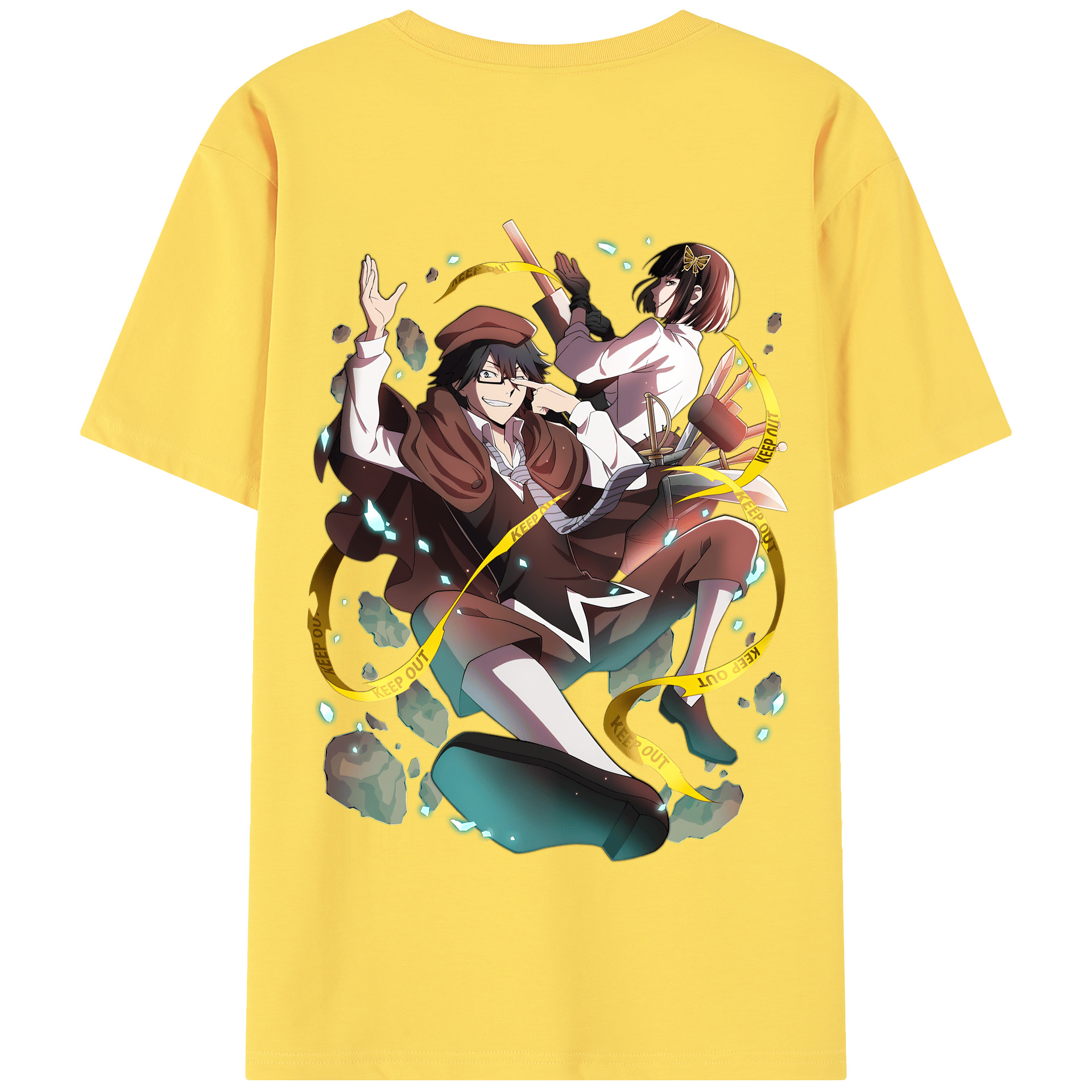（画像用） 文豪ストレイドッグス Bungo Stray Dogs 綿100％半袖Tシャツ（背面プリント）
