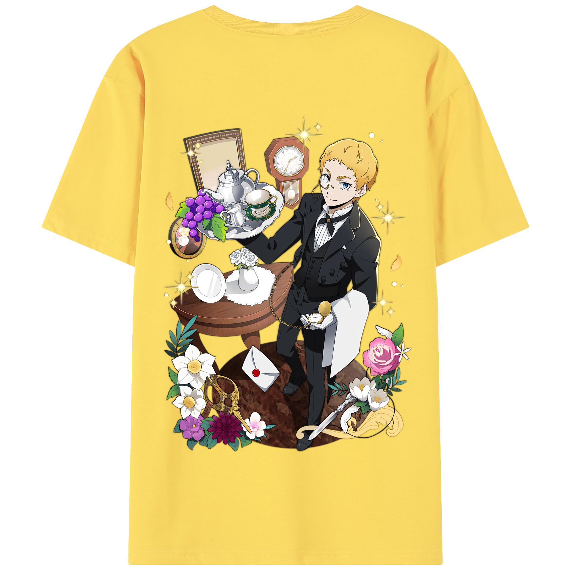 （画像用） 文豪ストレイドッグス Bungo Stray Dogs 綿100％半袖Tシャツ（背面プリント）