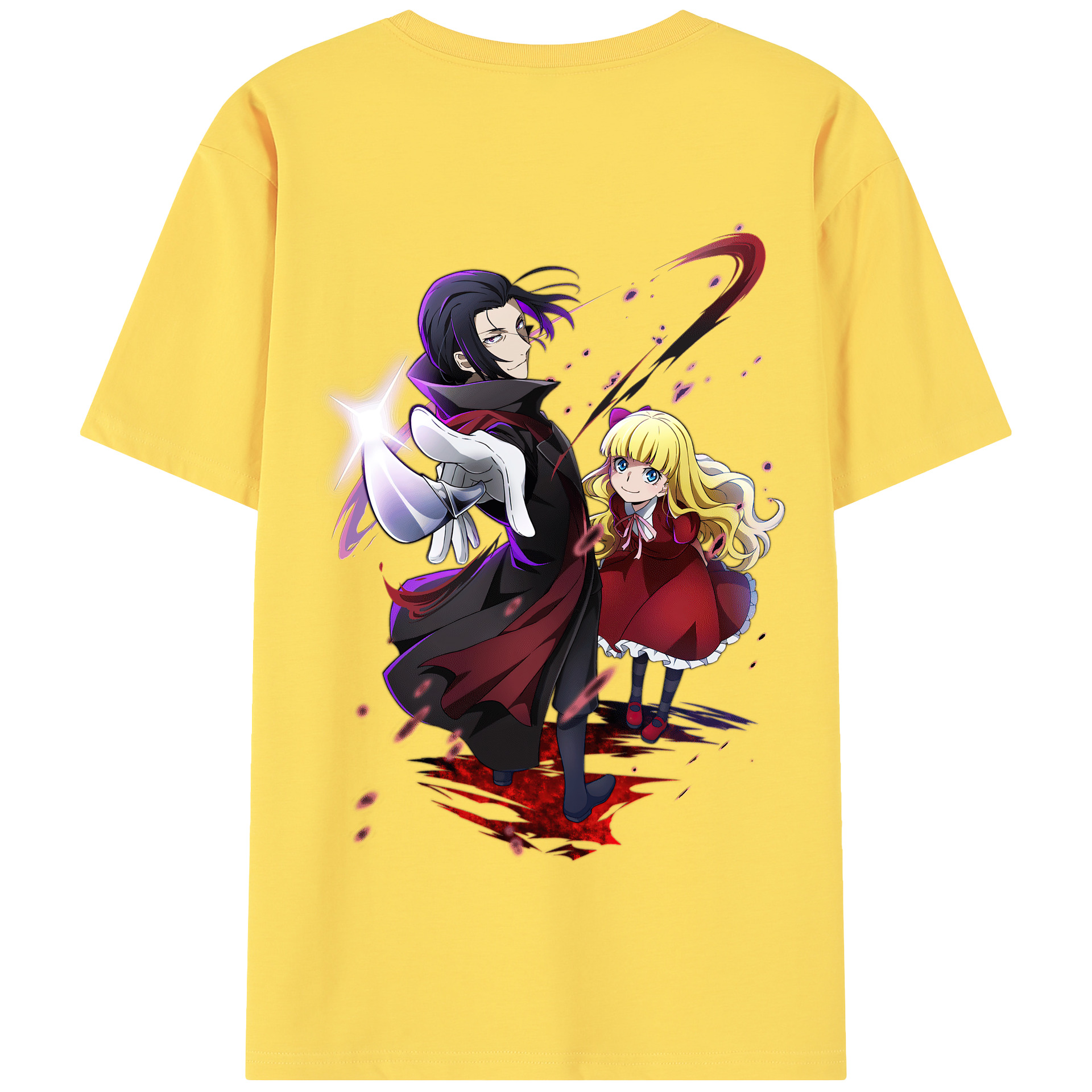（画像用） 文豪ストレイドッグス Bungo Stray Dogs 綿100％半袖Tシャツ（背面プリント）