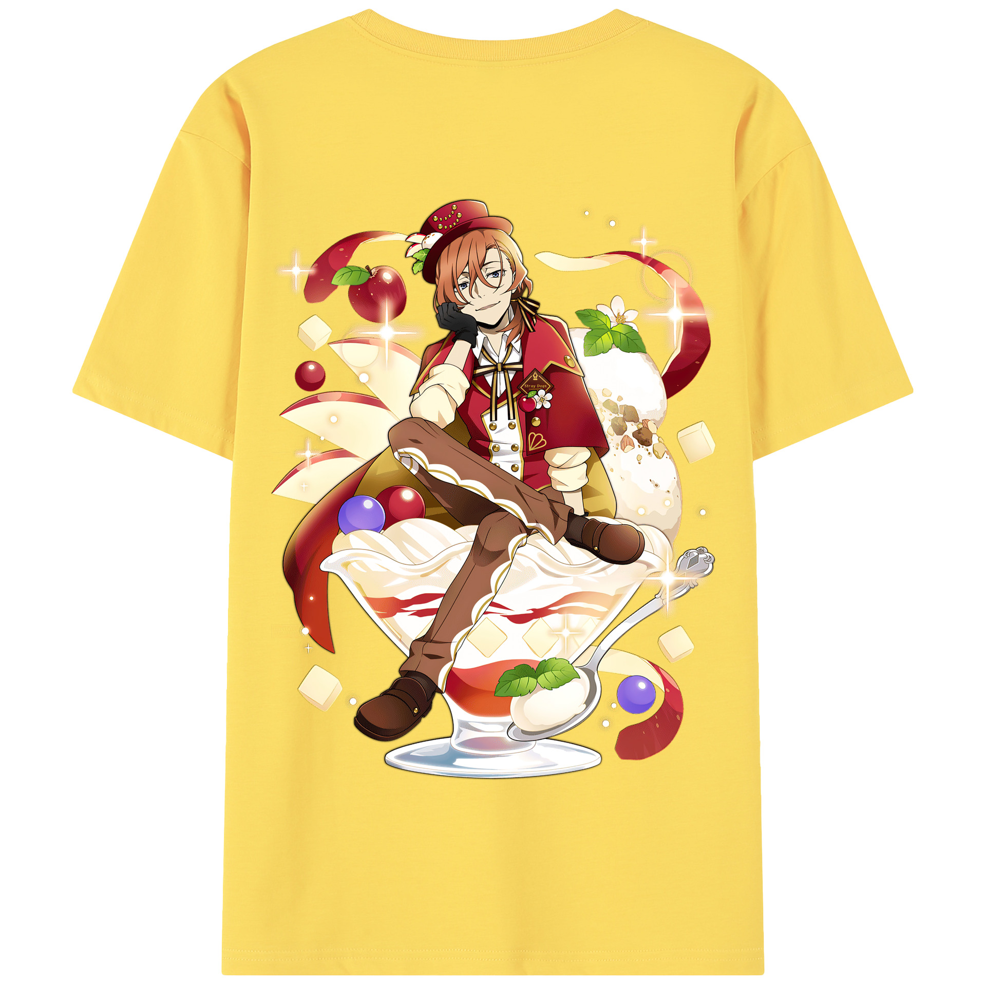 （画像用） 文豪ストレイドッグス Bungo Stray Dogs 綿100％半袖Tシャツ（背面プリント）