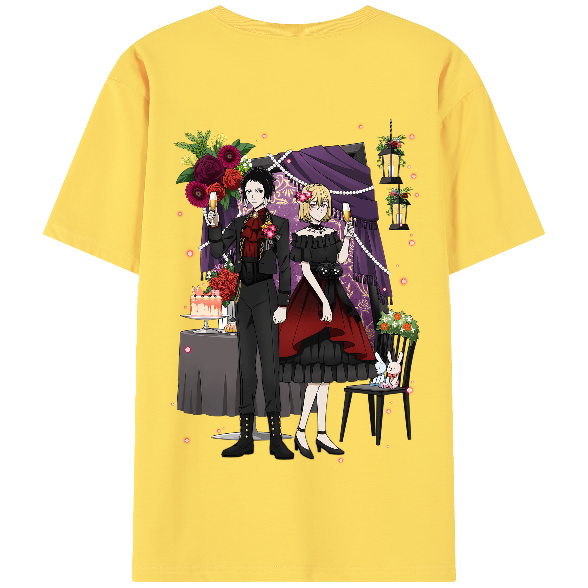 （画像用） 文豪ストレイドッグス Bungo Stray Dogs 綿100％半袖Tシャツ（背面プリント）