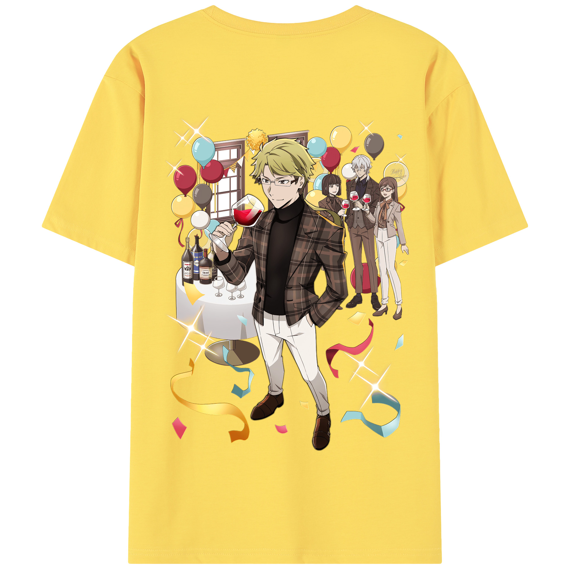 （画像用） 文豪ストレイドッグス Bungo Stray Dogs 綿100％半袖Tシャツ（背面プリント）