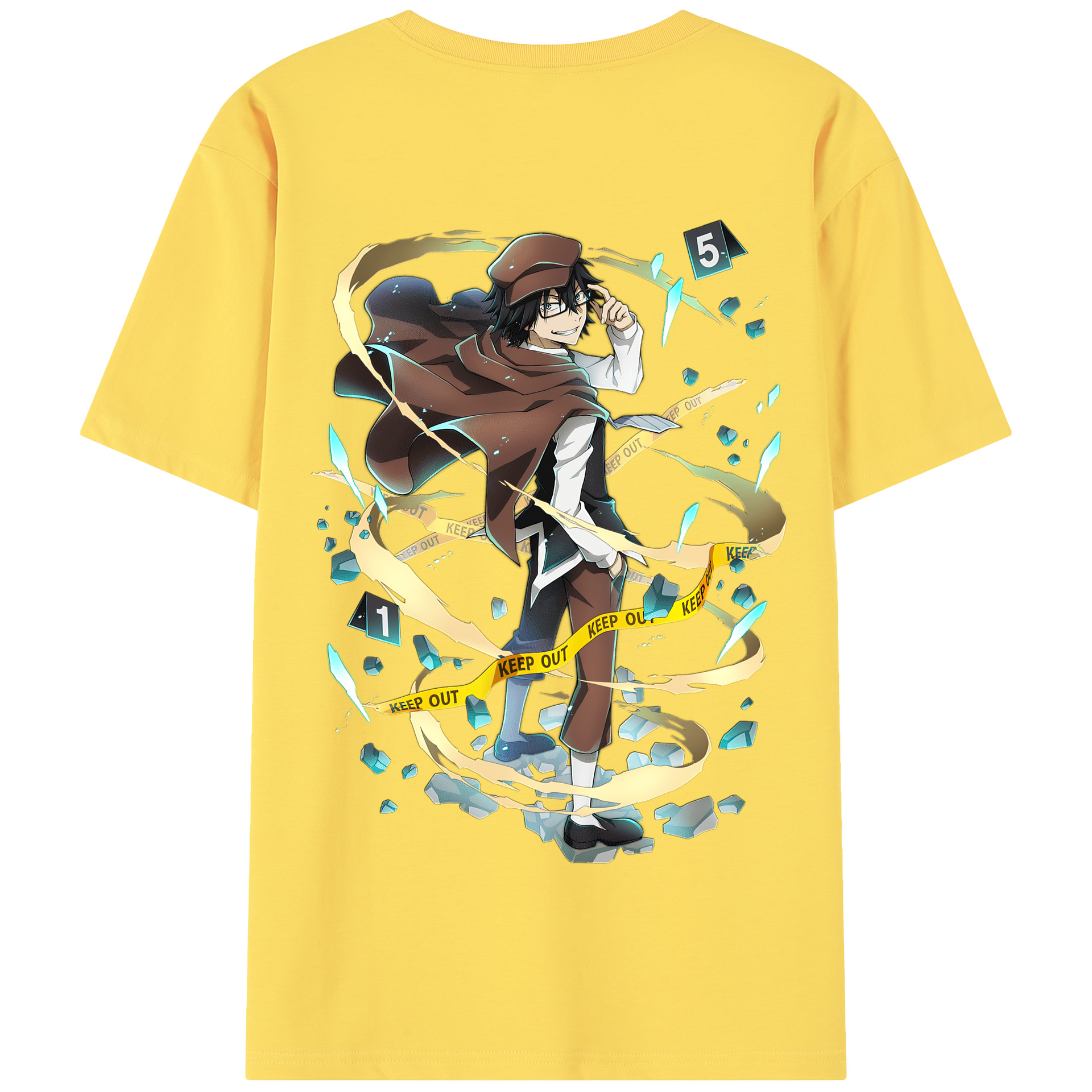 （画像用） 文豪ストレイドッグス Bungo Stray Dogs 綿100％半袖Tシャツ（背面プリント）