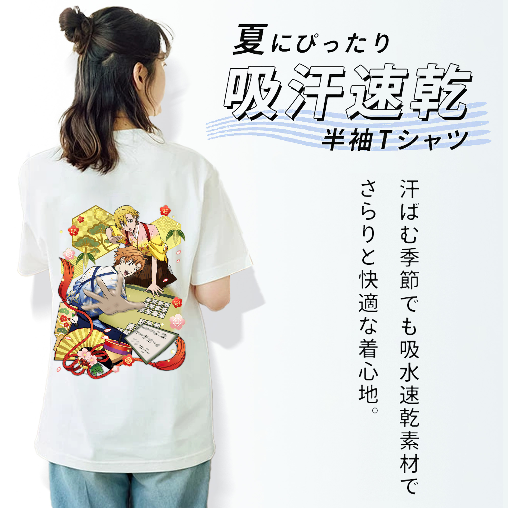 文豪ストレイドッグス Bungo Stray Dogs 綿100％半袖Tシャツ（背面プリント）