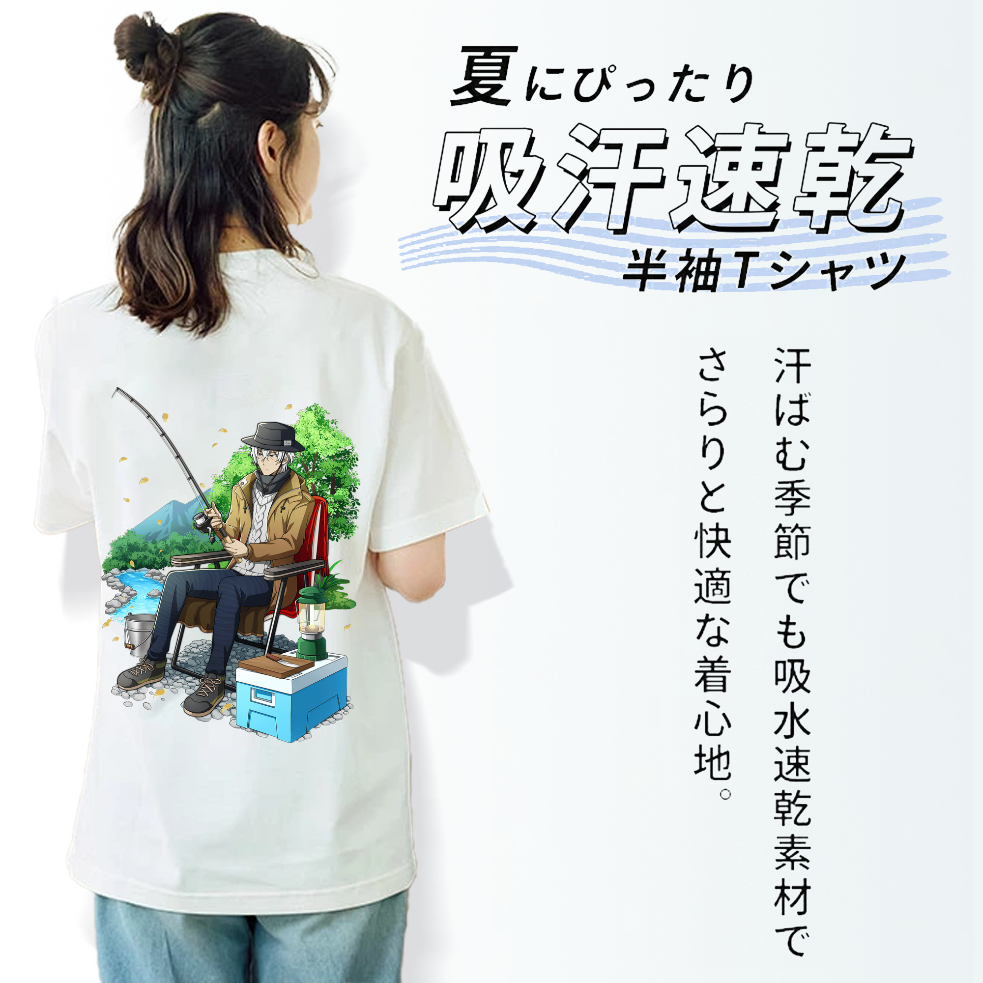 文豪ストレイドッグス Bungo Stray Dogs 綿100％半袖Tシャツ（背面プリント）