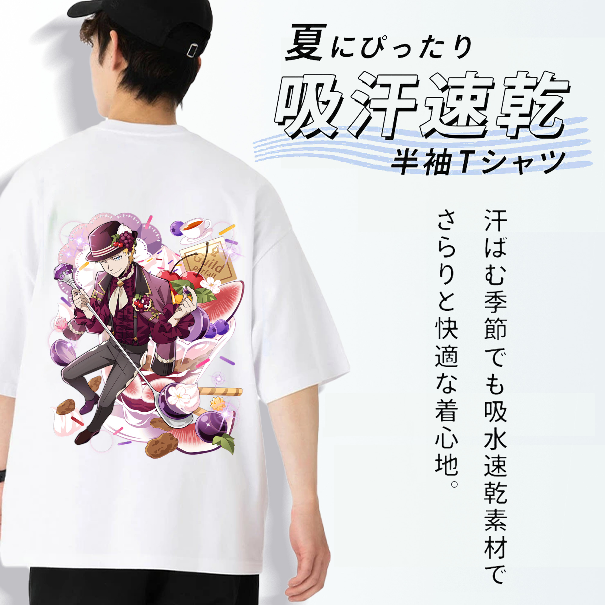 文豪ストレイドッグス Bungo Stray Dogs 綿100％半袖Tシャツ（背面プリント）